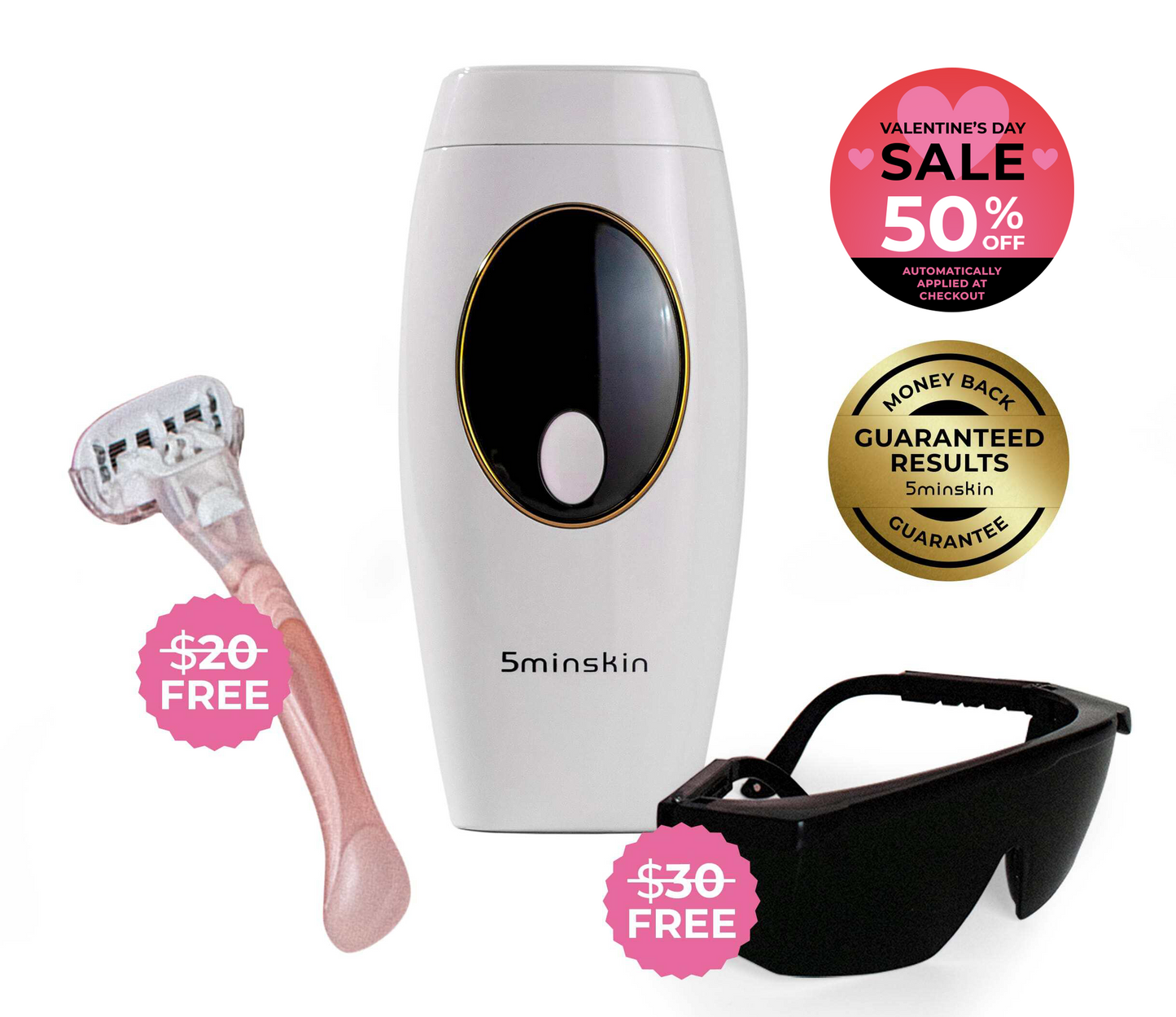 5MINSKIN AT-HOME LASER HAARVERWIJDERING HANDSET