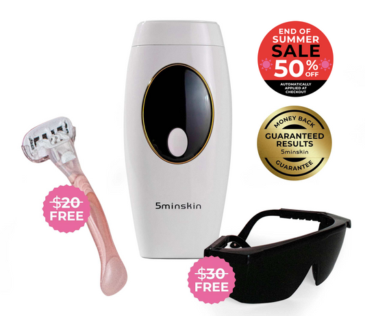 5MINSKIN AT-HOME LASER HAIR REMOVAL HANDSET - 50% OFF END OF SUMMER SALE