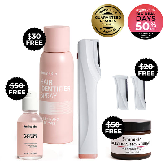 5MINSKIN ELECTRIC DERMAPLANING TOOL - 50% OFF AMAZON PRIME DAY  SALE + 3 FREE GIFTS (WORTH $176)