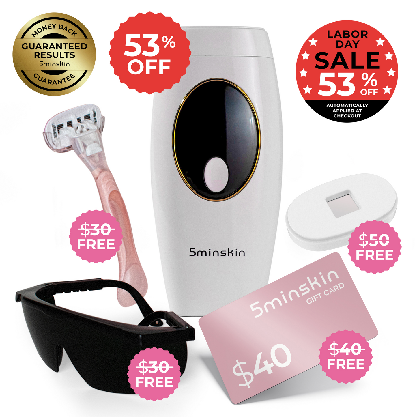 5MINSKIN AT-HOME LASER HIRVIENPOISTOJÄRJESTELMÄ